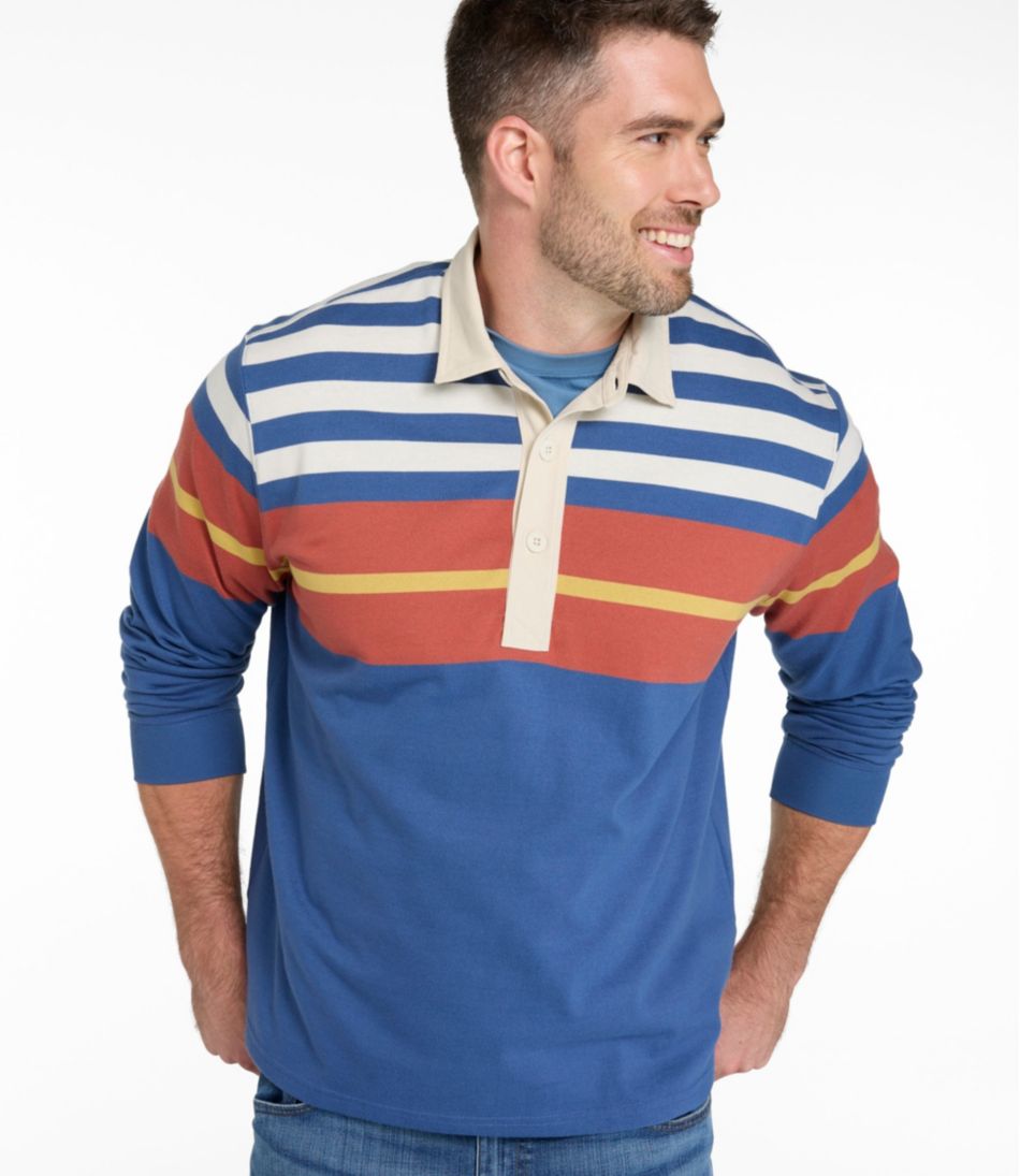 Men's Bean's Vintage Soft Rugby, Chest Stripe / L.L.Bean