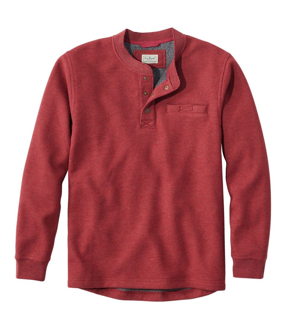 Men's Katahdin Iron Works® Bonded Waffle Fleece Henley / L.L.Bean