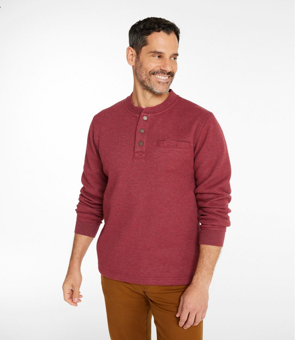 Men's Katahdin Iron Works® Bonded Waffle Fleece Henley / L.L.Bean