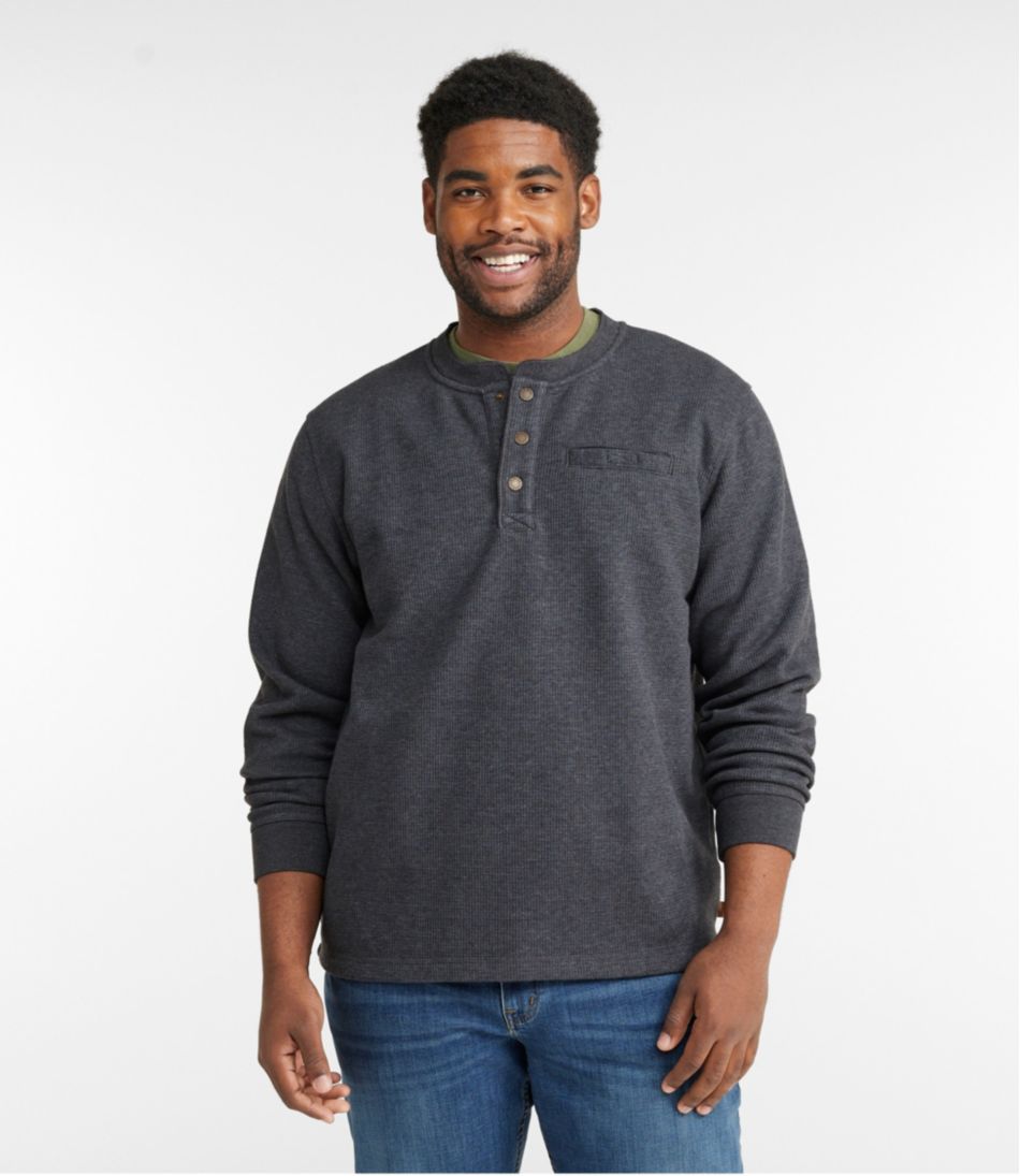 Men's Katahdin Iron Works® Bonded Waffle Fleece Henley / L.L.Bean
