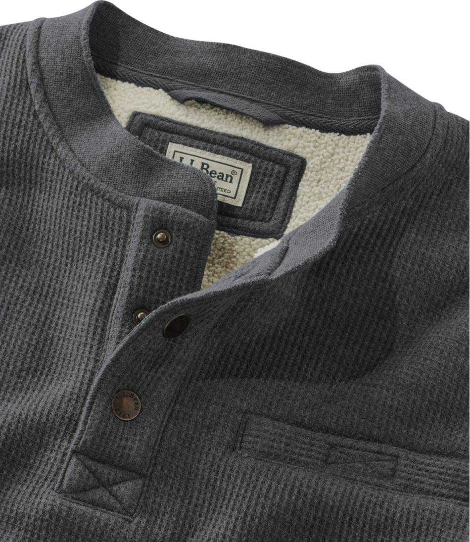 Men's Katahdin Iron Works® Bonded Waffle Fleece Henley / L.L.Bean