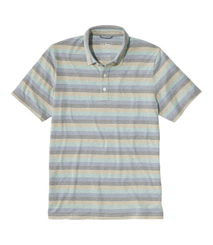 Men's Comfort Stretch Performance® Pima Polo, Short-Sleeve, Stripe / L.L.Bean