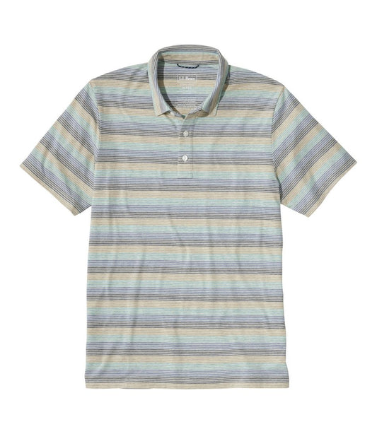 Men's Comfort Stretch Performance® Pima Polo, Short-Sleeve, Stripe / L.L.Bean