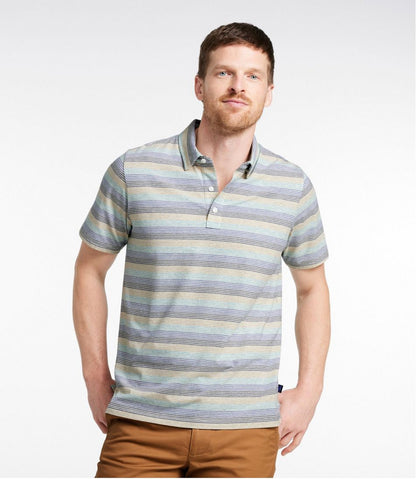 Men's Comfort Stretch Performance® Pima Polo, Short-Sleeve, Stripe / L.L.Bean