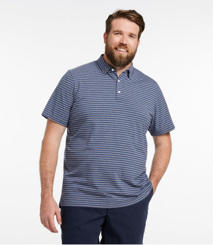 Men's Comfort Stretch Performance® Pima Polo, Short-Sleeve, Stripe / L.L.Bean