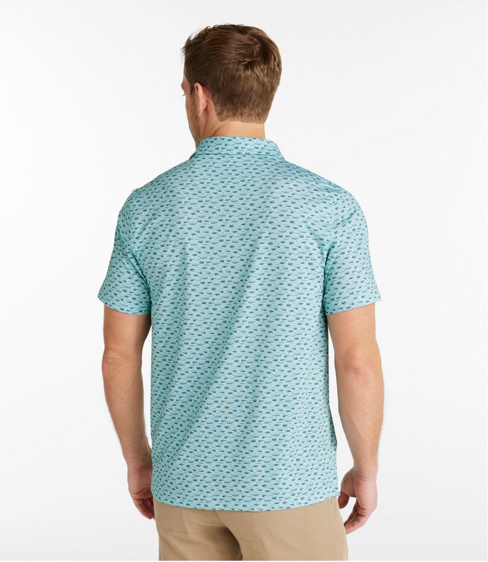 Men's Comfort Stretch Performance® Party Polo, Slightly Fitted, Short-Sleeve, Print / L.L.Bean