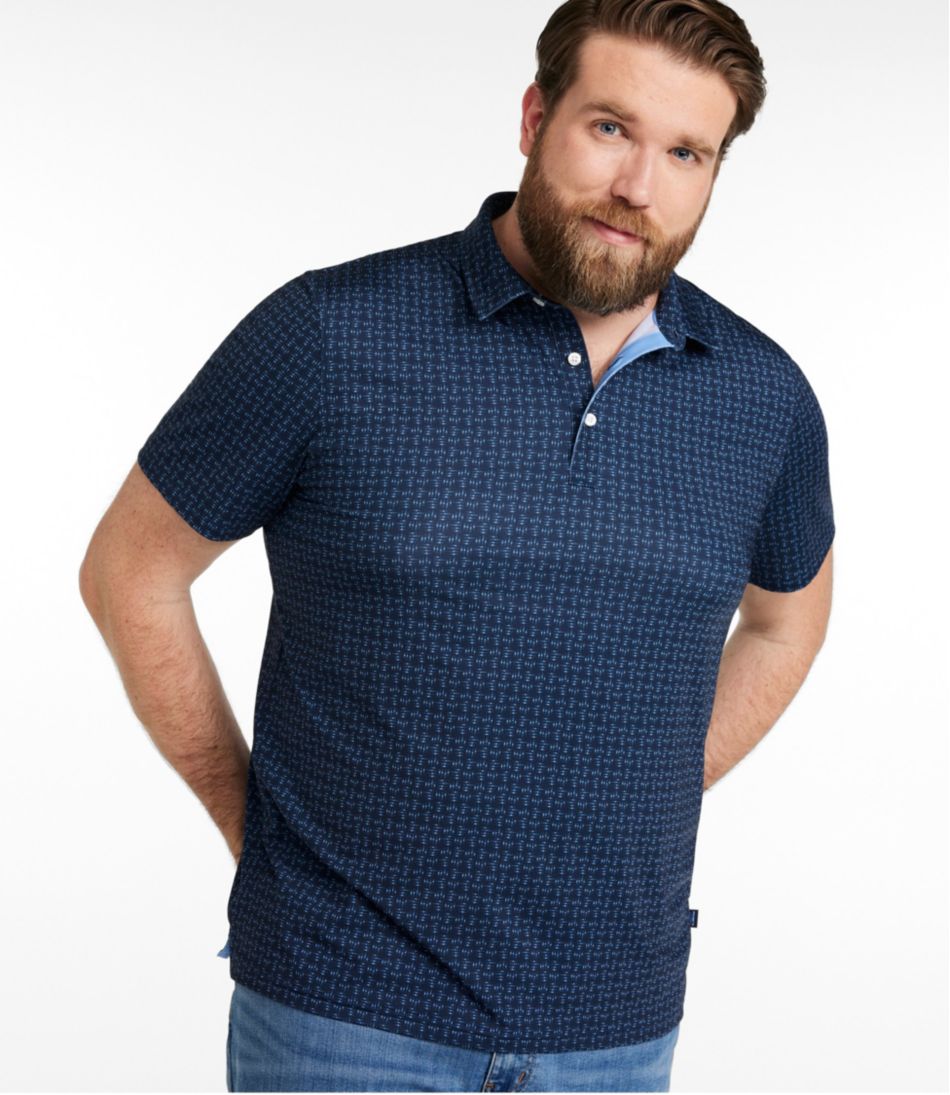 Men's Comfort Stretch Performance® Party Polo, Slightly Fitted, Short-Sleeve, Print / L.L.Bean