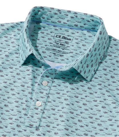 Men's Comfort Stretch Performance® Party Polo, Slightly Fitted, Short-Sleeve, Print / L.L.Bean