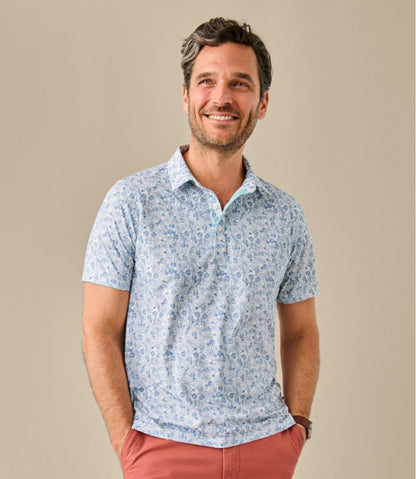 Men's Comfort Stretch Performance® Party Polo, Slightly Fitted, Short-Sleeve, Print / L.L.Bean