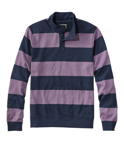 Men's Bean's Vintage Soft Rugby, Mockneck, Stripe / L.L.Bean
