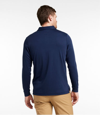 Men's Comfort Stretch Performance® Polo, Long-Sleeve, Slightly Fitted / L.L.Bean