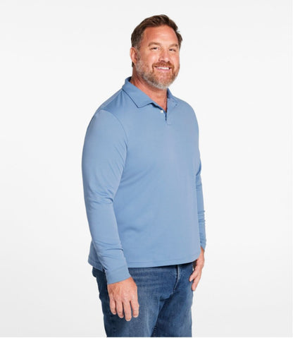 Men's Comfort Stretch Performance® Polo, Long-Sleeve, Slightly Fitted / L.L.Bean