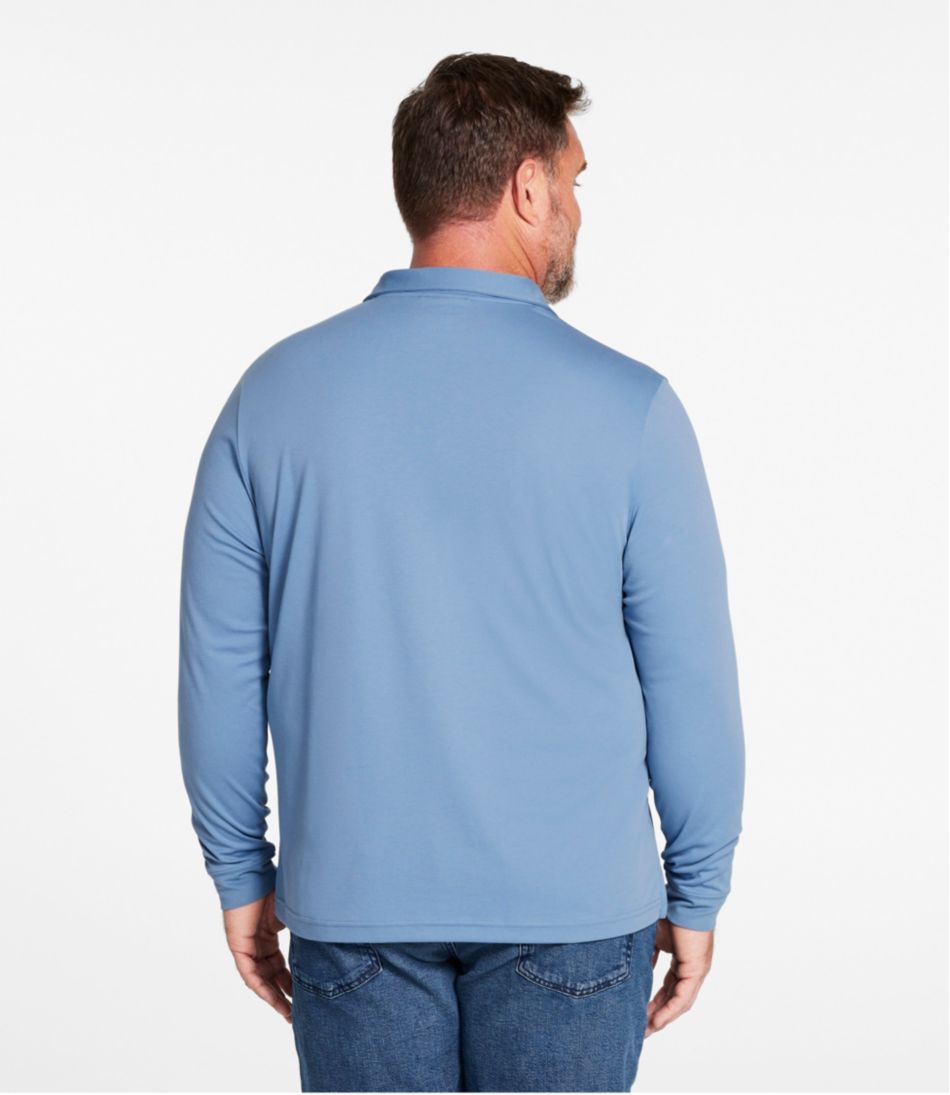 Men's Comfort Stretch Performance® Polo, Long-Sleeve, Slightly Fitted / L.L.Bean