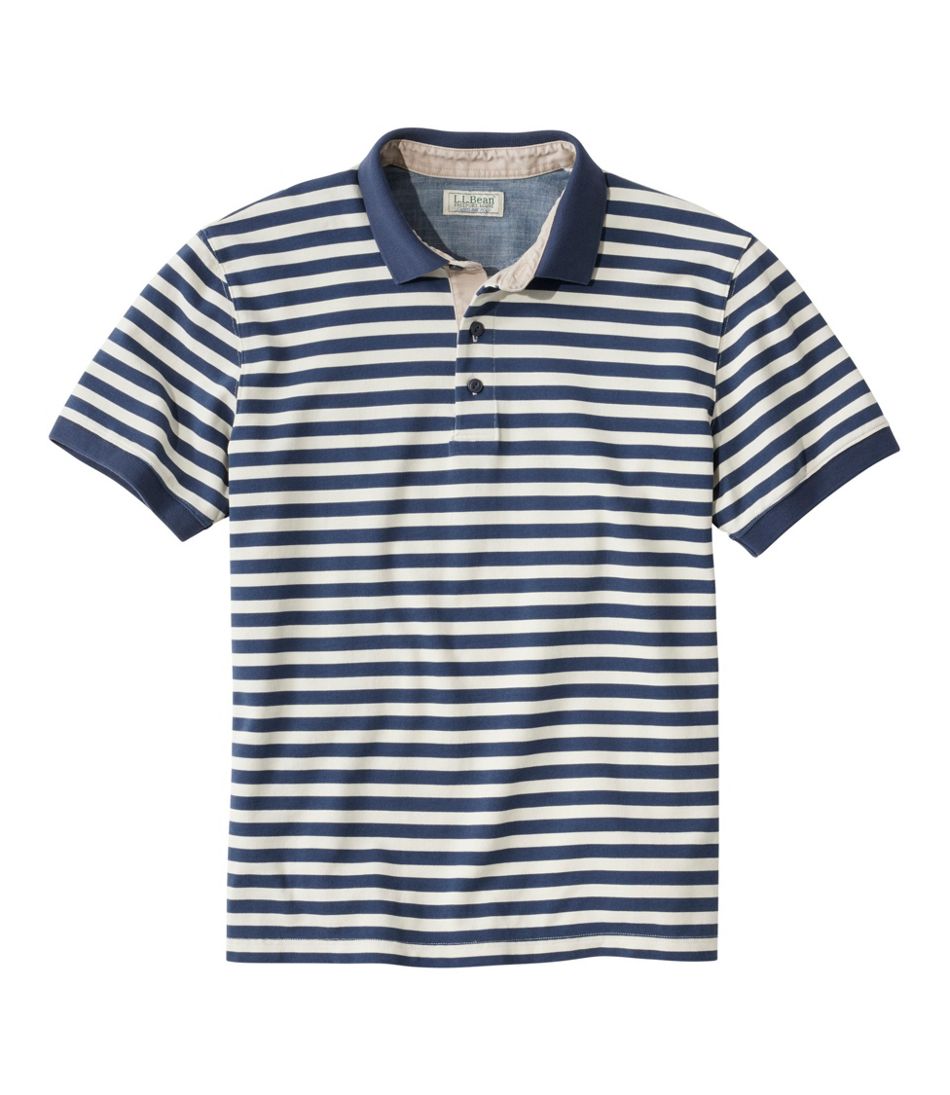 Men's Casco Bay Rugged Polo, Short-Sleeve, Stripe / L.L.Bean