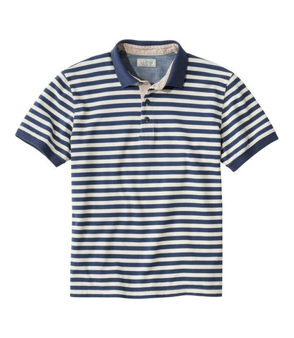 Men's Casco Bay Rugged Polo, Short-Sleeve, Stripe / L.L.Bean