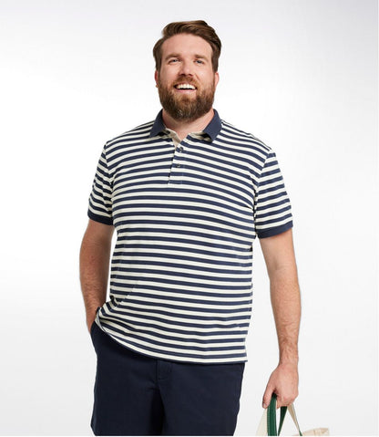 Men's Casco Bay Rugged Polo, Short-Sleeve, Stripe / L.L.Bean