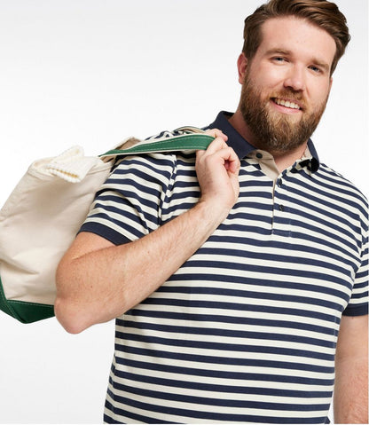 Men's Casco Bay Rugged Polo, Short-Sleeve, Stripe / L.L.Bean