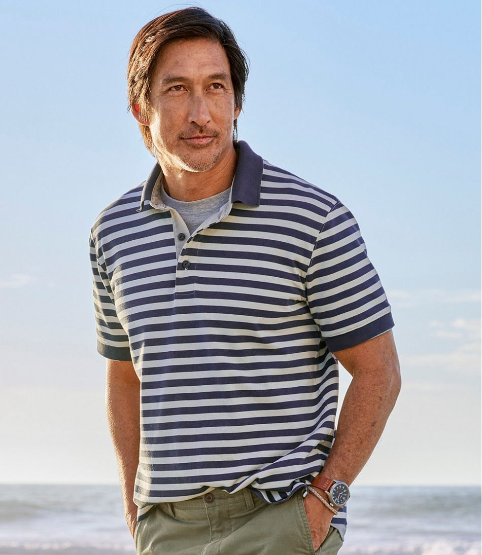 Men's Casco Bay Rugged Polo, Short-Sleeve, Stripe / L.L.Bean