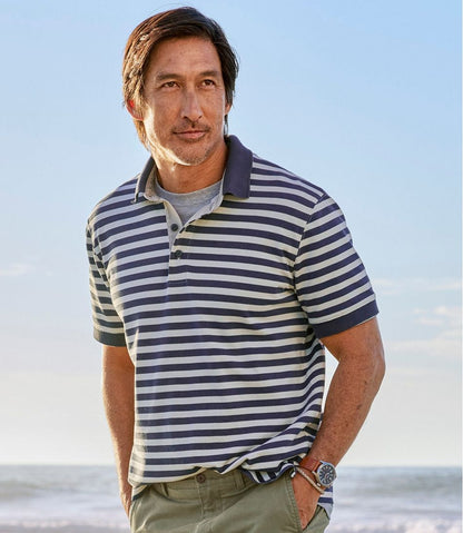 Men's Casco Bay Rugged Polo, Short-Sleeve, Stripe / L.L.Bean