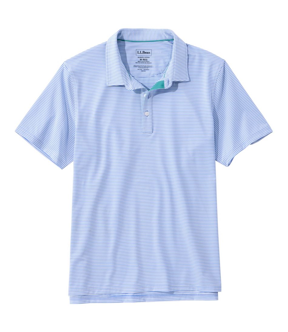 Men's Comfort Stretch Performance® Party Polo, Slightly Fitted, Short-Sleeve, Stripe / L.L.Bean