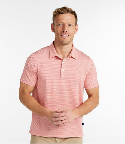 Men's Comfort Stretch Performance® Party Polo, Slightly Fitted, Short-Sleeve, Stripe / L.L.Bean