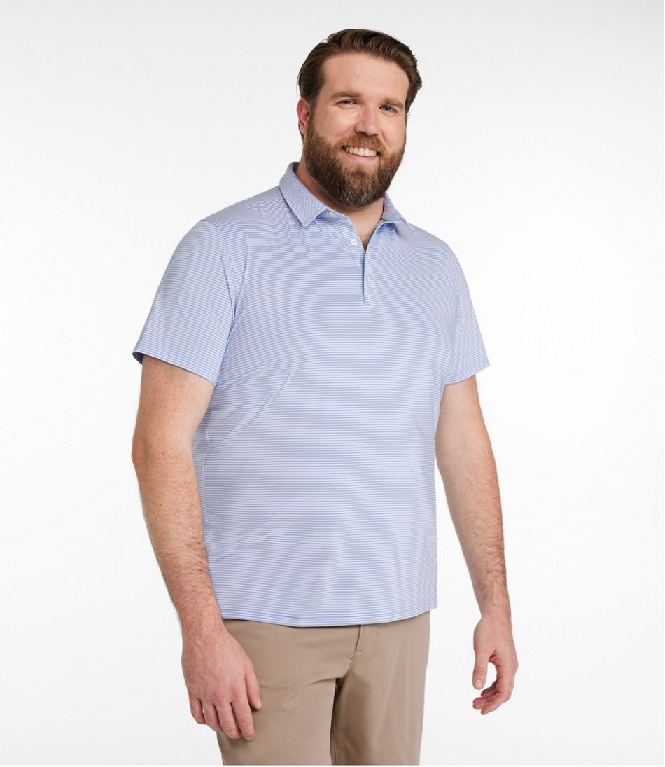 Men's Comfort Stretch Performance® Party Polo, Slightly Fitted, Short-Sleeve, Stripe / L.L.Bean