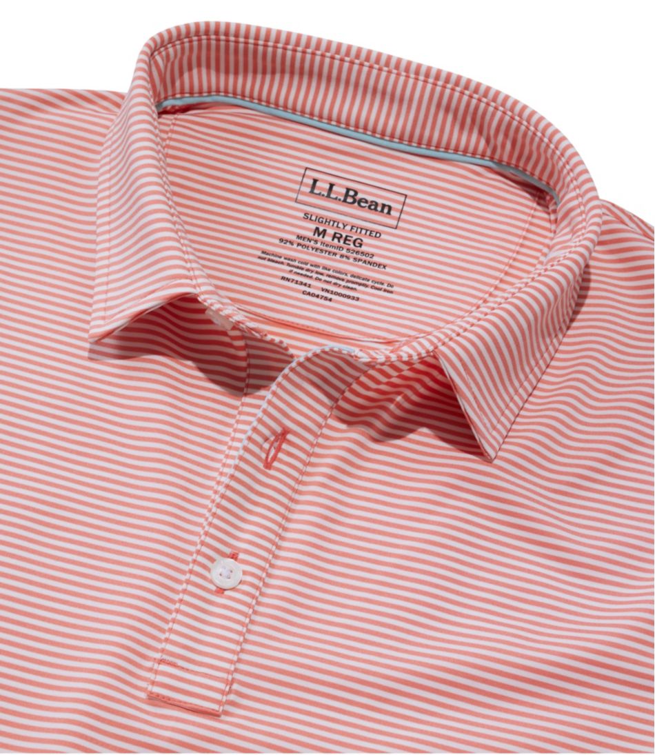Men's Comfort Stretch Performance® Party Polo, Slightly Fitted, Short-Sleeve, Stripe / L.L.Bean