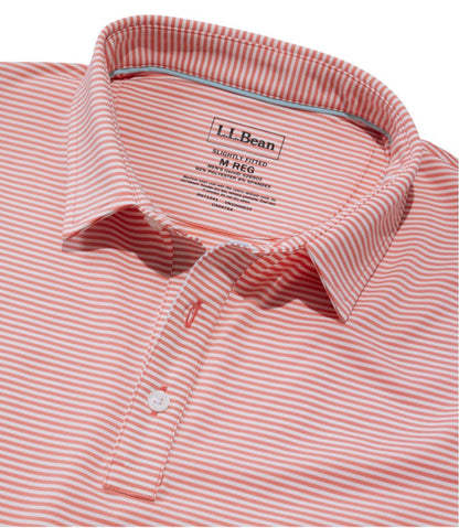 Men's Comfort Stretch Performance® Party Polo, Slightly Fitted, Short-Sleeve, Stripe / L.L.Bean