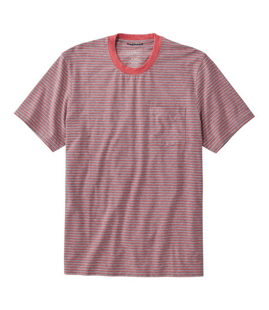 Men's Comfort Stretch Performance® Pima Pocket Tee, Short-Sleeve, Stripe / L.L.Bean