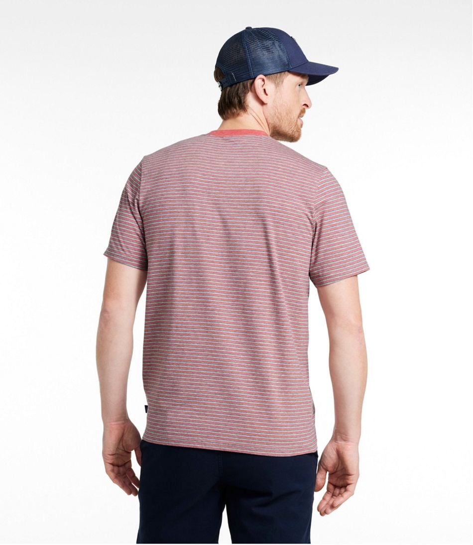 Men's Comfort Stretch Performance® Pima Pocket Tee, Short-Sleeve, Stripe / L.L.Bean
