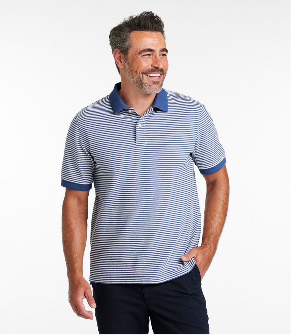 Men's Premium Double L® Polo, Banded Short-Sleeve Without Pocket Stripe / L.L.Bean