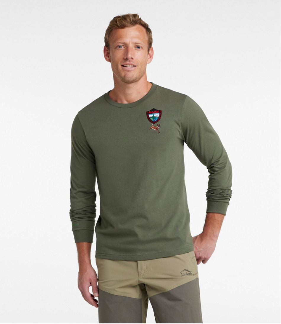 Men's MIF&W Tee, Long-Sleeve White-Tailed Deer / L.L.Bean