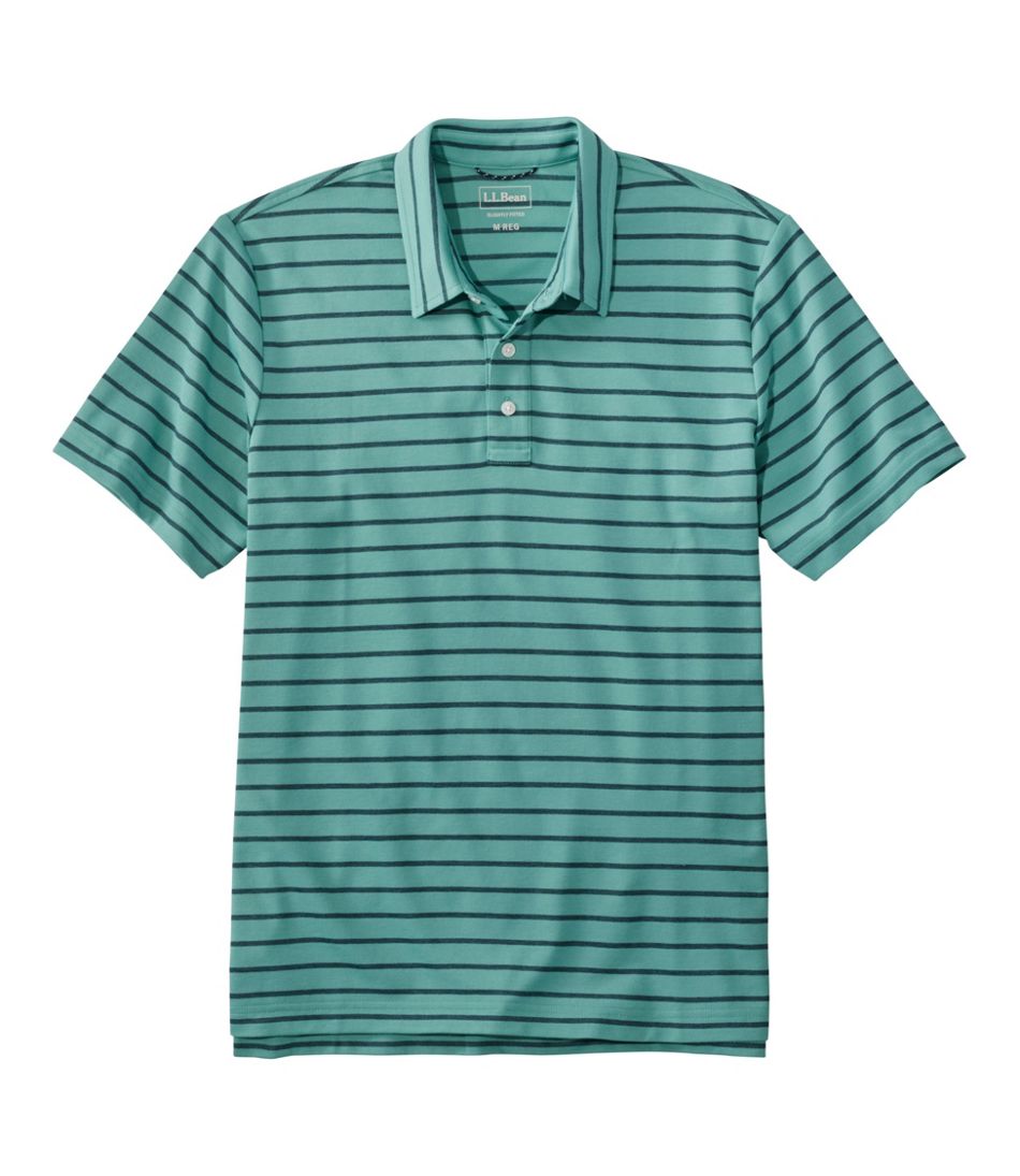 Men's Comfort Stretch Performance® Polo, Short-Sleeve, Slightly Fitted, Stripe / L.L.Bean