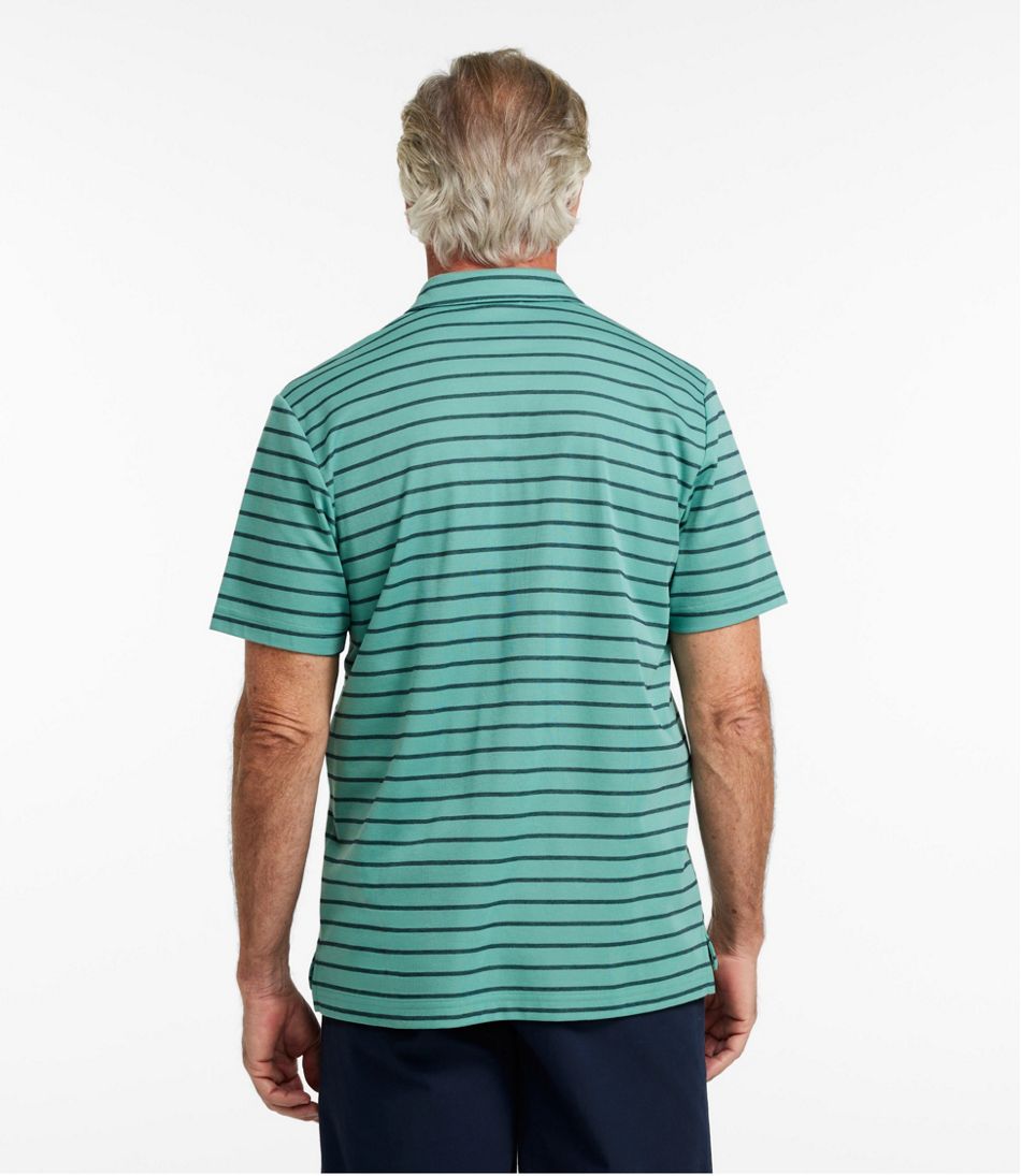 Men's Comfort Stretch Performance® Polo, Short-Sleeve, Slightly Fitted, Stripe / L.L.Bean
