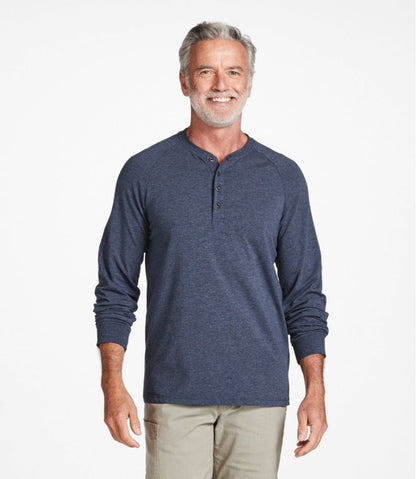 Men's Comfort Stretch Pima Tee Shirt, Long-Sleeve Henley / L.L.Bean