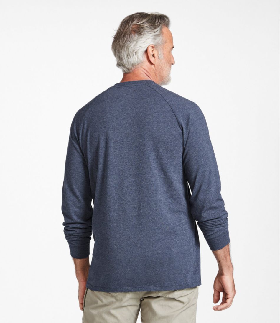 Men's Comfort Stretch Pima Tee Shirt, Long-Sleeve Henley / L.L.Bean