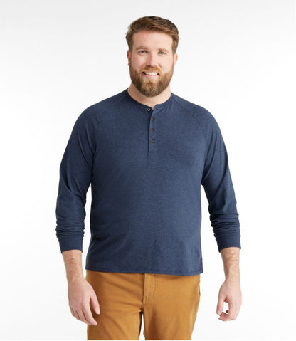 Men's Comfort Stretch Pima Tee Shirt, Long-Sleeve Henley / L.L.Bean