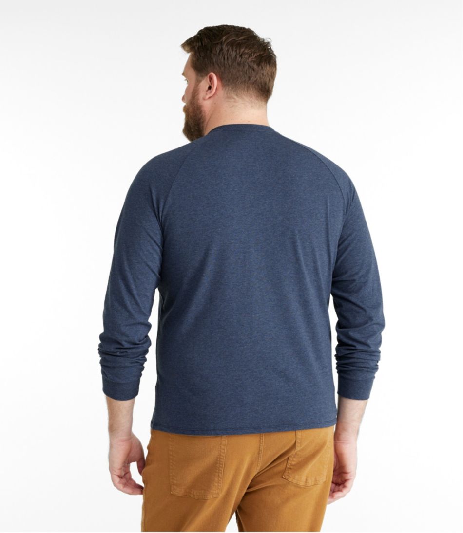Men's Comfort Stretch Pima Tee Shirt, Long-Sleeve Henley / L.L.Bean