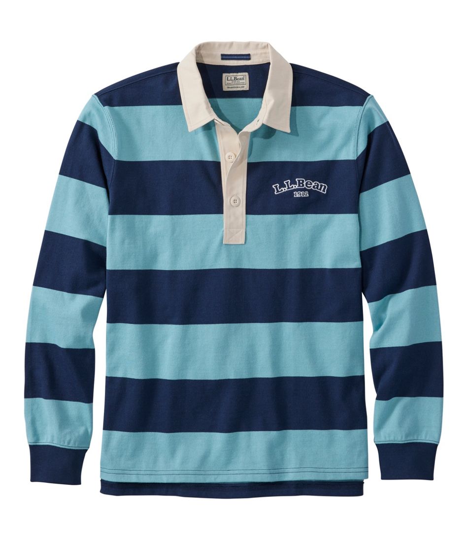 Men's Bean's Vintage Soft Rugby, Stripe Embroidered / L.L.Bean