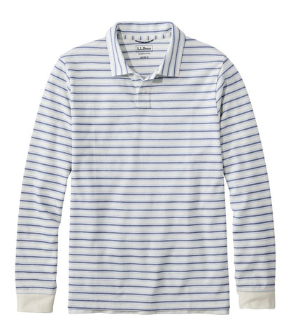 Men's Comfort Stretch Performance® Polo, Long-Sleeve, Stripe / L.L.Bean