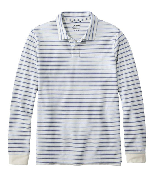 Men's Comfort Stretch Performance® Polo, Long-Sleeve, Stripe / L.L.Bean
