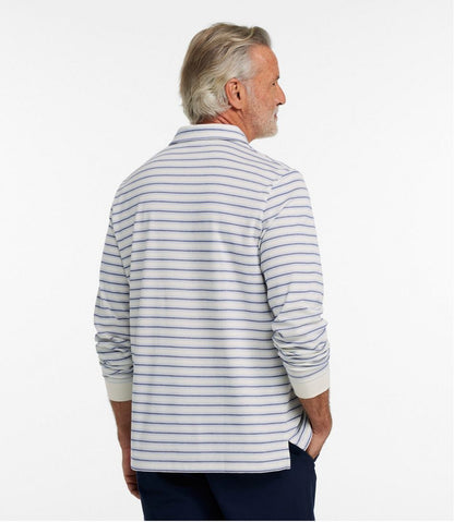 Men's Comfort Stretch Performance® Polo, Long-Sleeve, Stripe / L.L.Bean