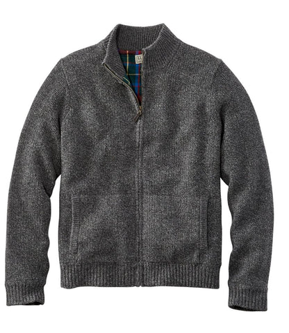 Men's Classic Ragg Wool Sweater, Full-Zip Flannel-Lined / L.L.Bean