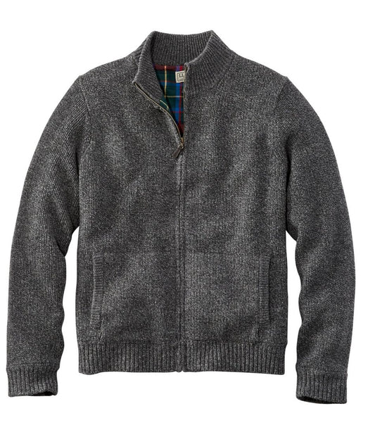 Men's Classic Ragg Wool Sweater, Full-Zip Flannel-Lined / L.L.Bean