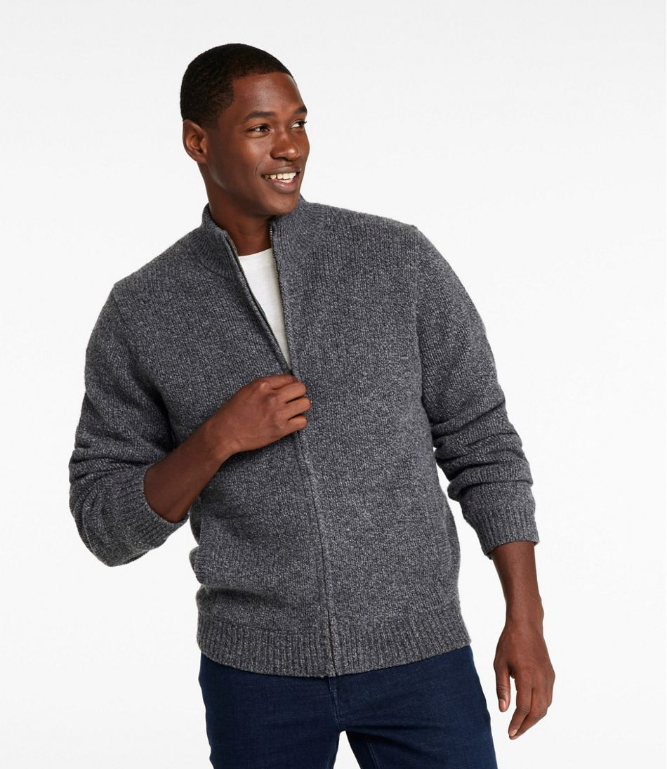 Men's Classic Ragg Wool Sweater, Full-Zip Flannel-Lined / L.L.Bean