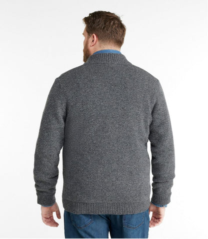 Men's Classic Ragg Wool Sweater, Full-Zip Flannel-Lined / L.L.Bean