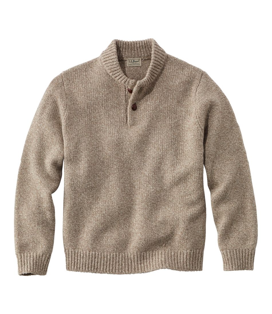 Men's Classic Ragg Wool Sweater, Henley / L.L.Bean
