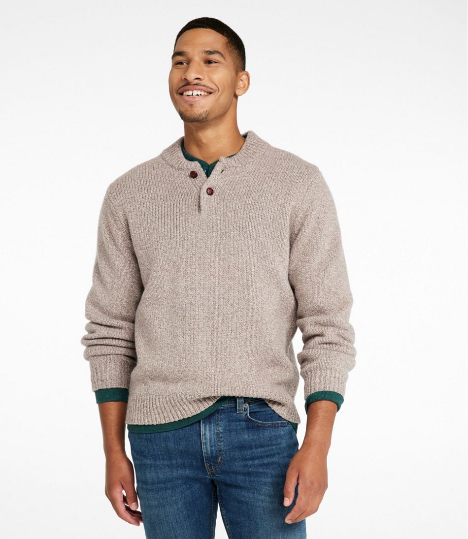 Men's Classic Ragg Wool Sweater, Henley / L.L.Bean