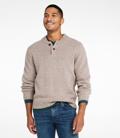Men's Classic Ragg Wool Sweater, Henley / L.L.Bean