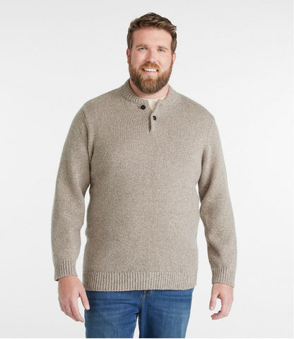Men's Classic Ragg Wool Sweater, Henley / L.L.Bean